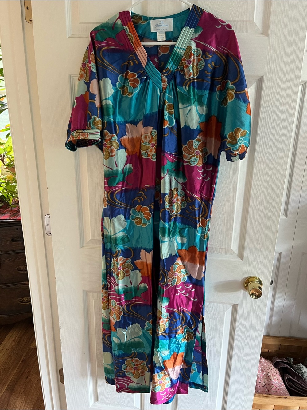 Vintage Sears At Home Wear Kaftan Mumu Dress